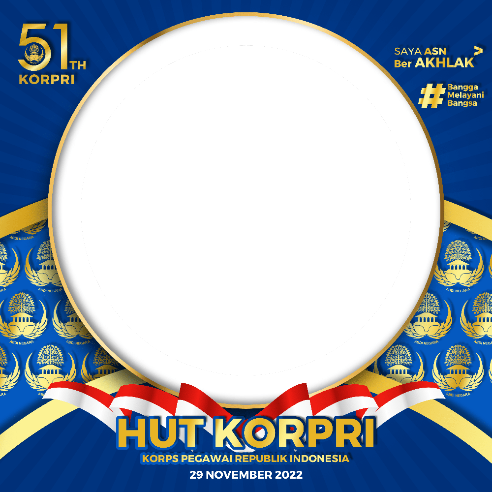 HUT KORPRI ke-51 Tahun 2022 | 11 twibbon hari korpri ke 51 2022 png