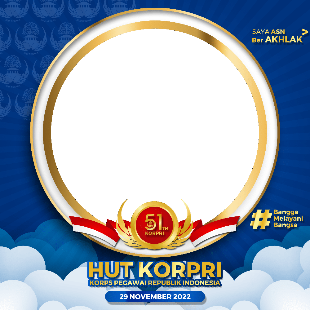 Twibbonize HUT KORPRI 2022 ke-51 | 6 twibbon tema hut korpri png