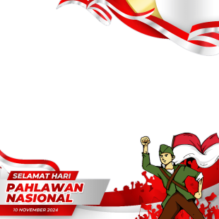 Twibbon Memperingati Hari Pahlawan Nasional 2024 | 7 background poster hari pahlawan 2024 png