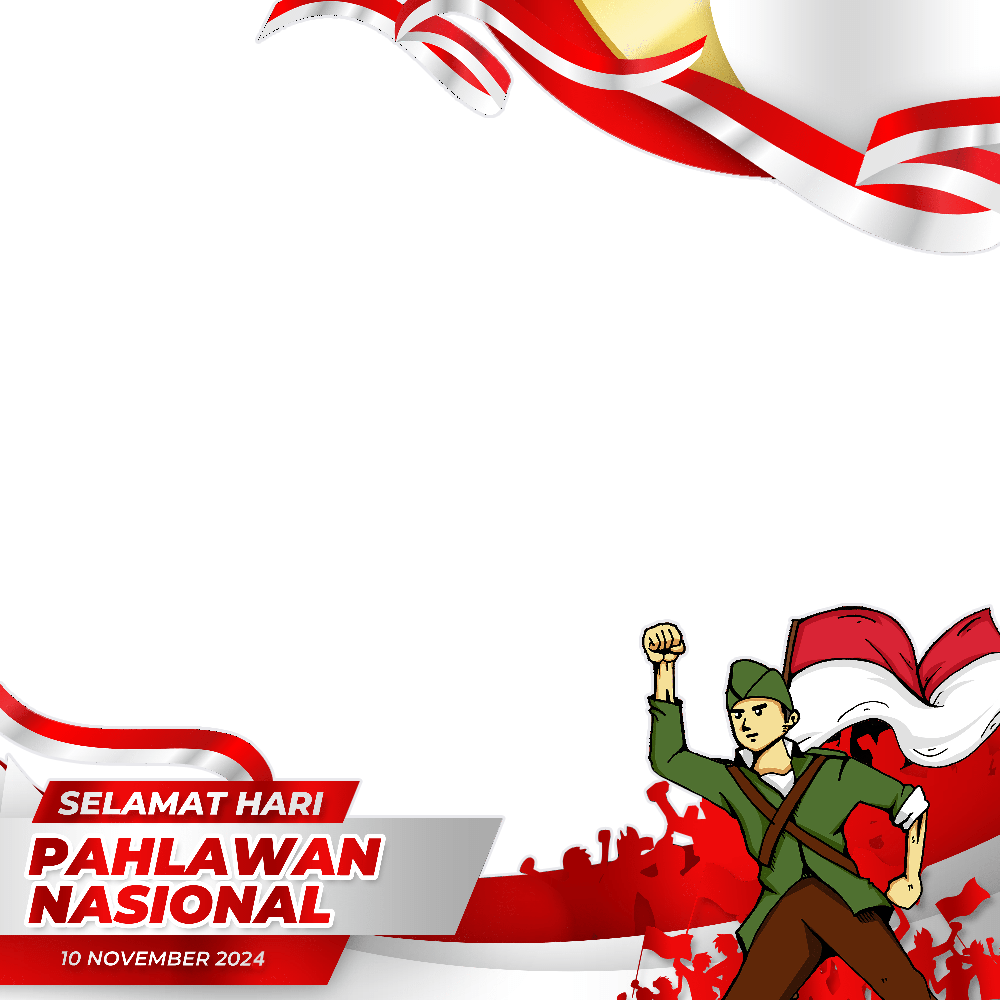 Twibbon Memperingati Hari Pahlawan Nasional 2024 | 7 background poster hari pahlawan 2024 png