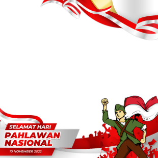 Twibbon Memperingati Hari Pahlawan Nasional 2022 | 7 background poster hari pahlawan png