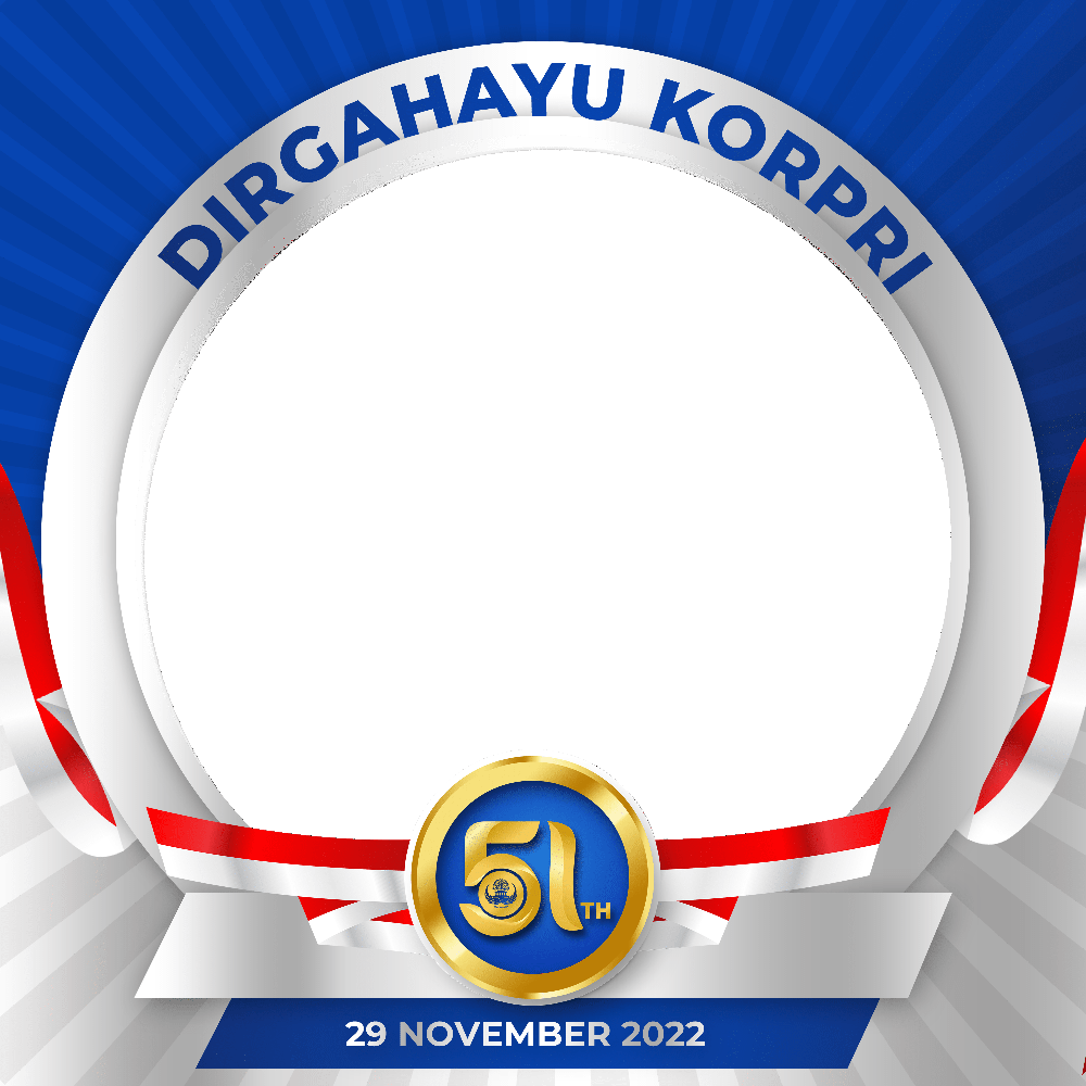 Twibbon KORPRI 2022 - Dirgahayu HUT ke-51 | 8 dirgahayu korpri 29 November 2022 png
