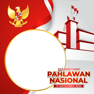 Template Twibbon Selamat Hari Pahlawan Nasional PNG | 9 selamat hari pahlawan logo garuda png