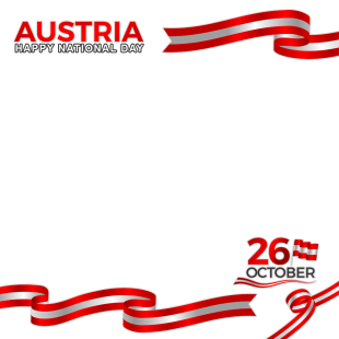 Austrian National Day Twibbon Photo Frame | austria national day 8 png
