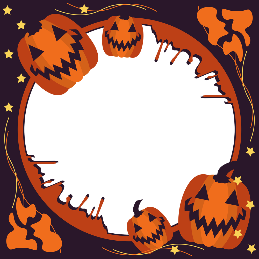 Spirit Halloween Pumpkins Twibbon Template | happy halloween pumpkins png