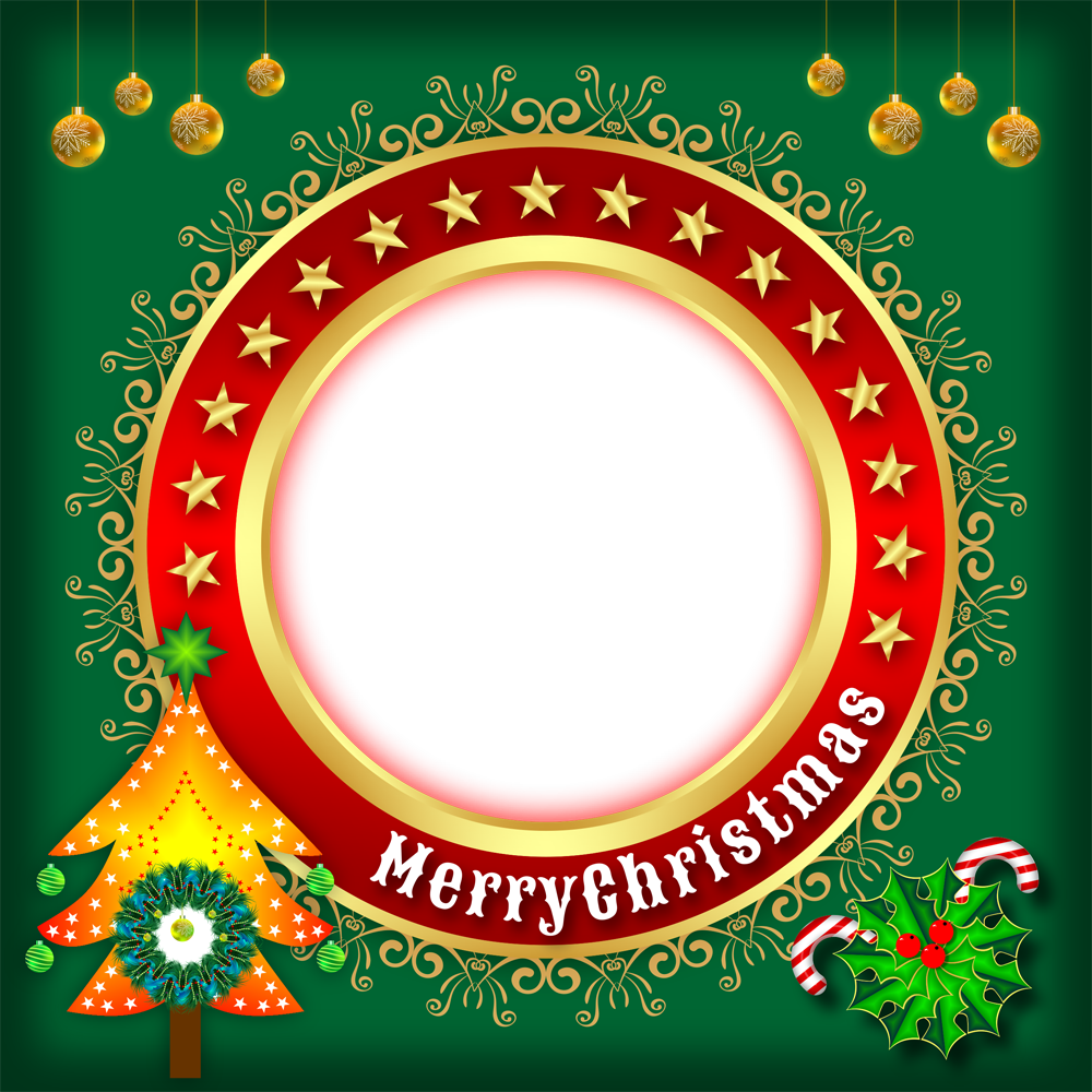 Merry Christmas Round Sign Background Frame PNG | 10 merry christmas 2023 twibbon images png