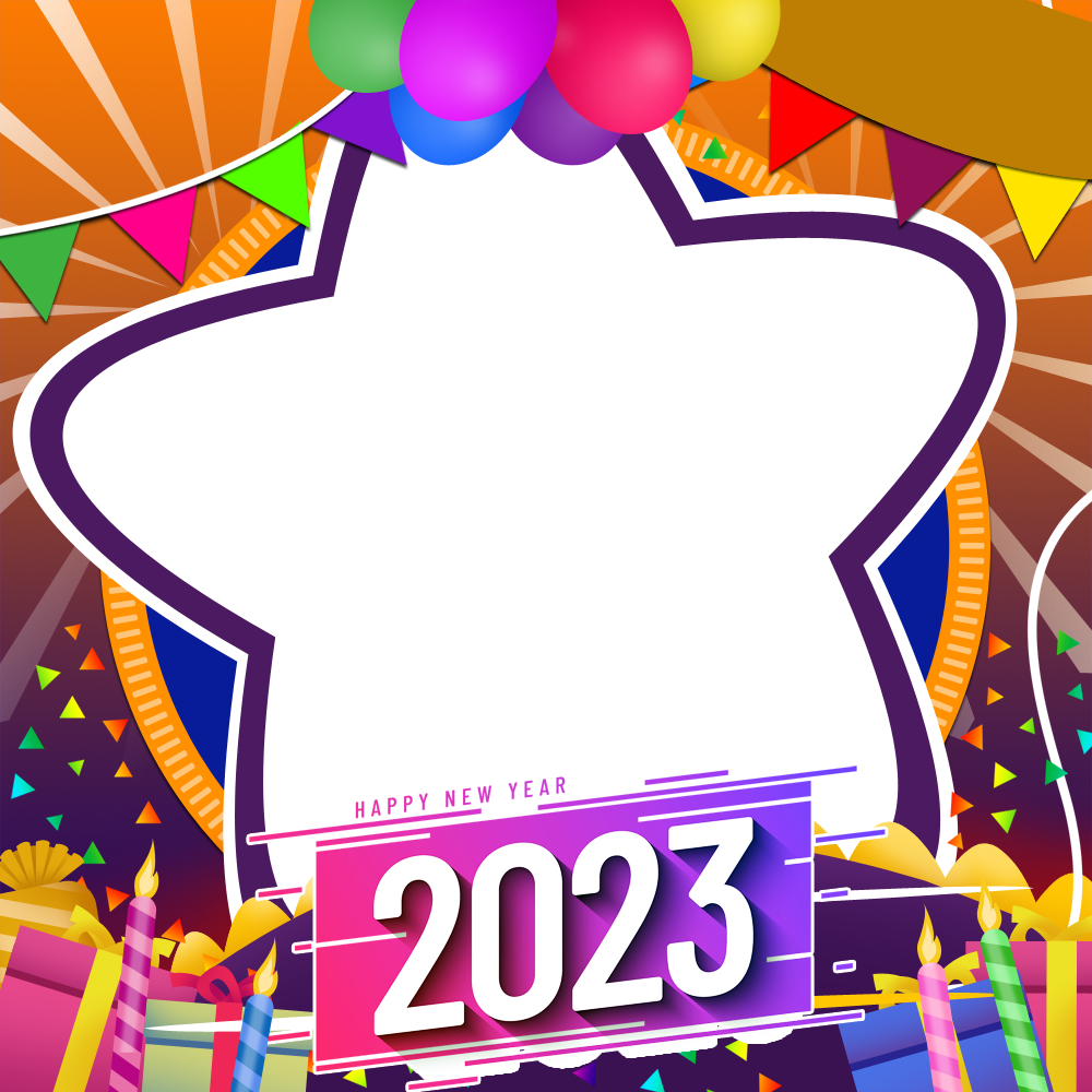 2023 Happy New Year Image Framer | 12 2023 happy new year images png