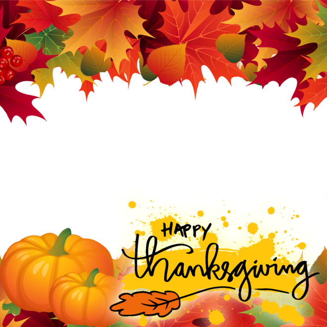 Thanksgiving 2022 Frame Images PNG - Twibon App