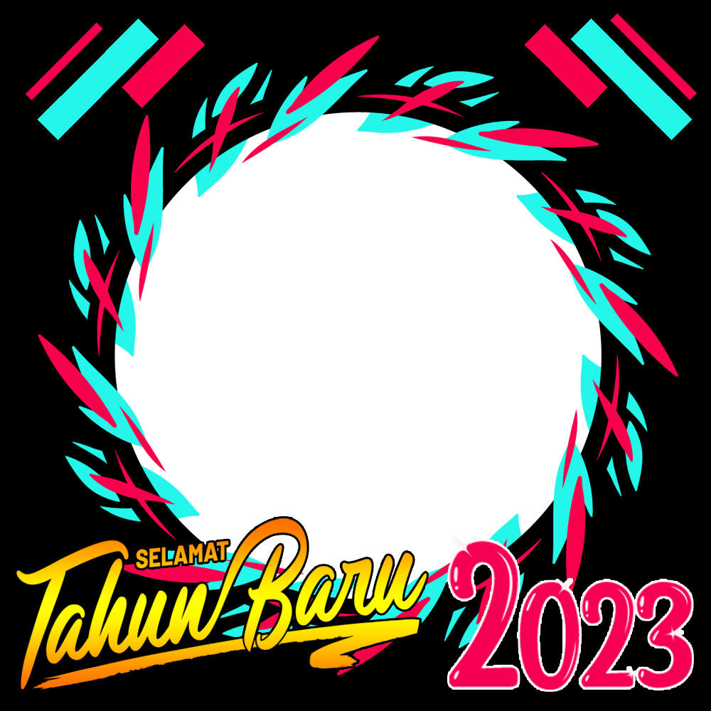 Twibbon Tahun Baru 2023 Tiktok Theme | 9 ucapan selamat tahun baru 2023 tiktok glitch background png