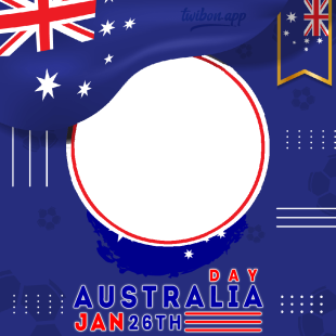 Australian Day January 26, 2023 Greetings Twibbon | 7 australia day january 26 png