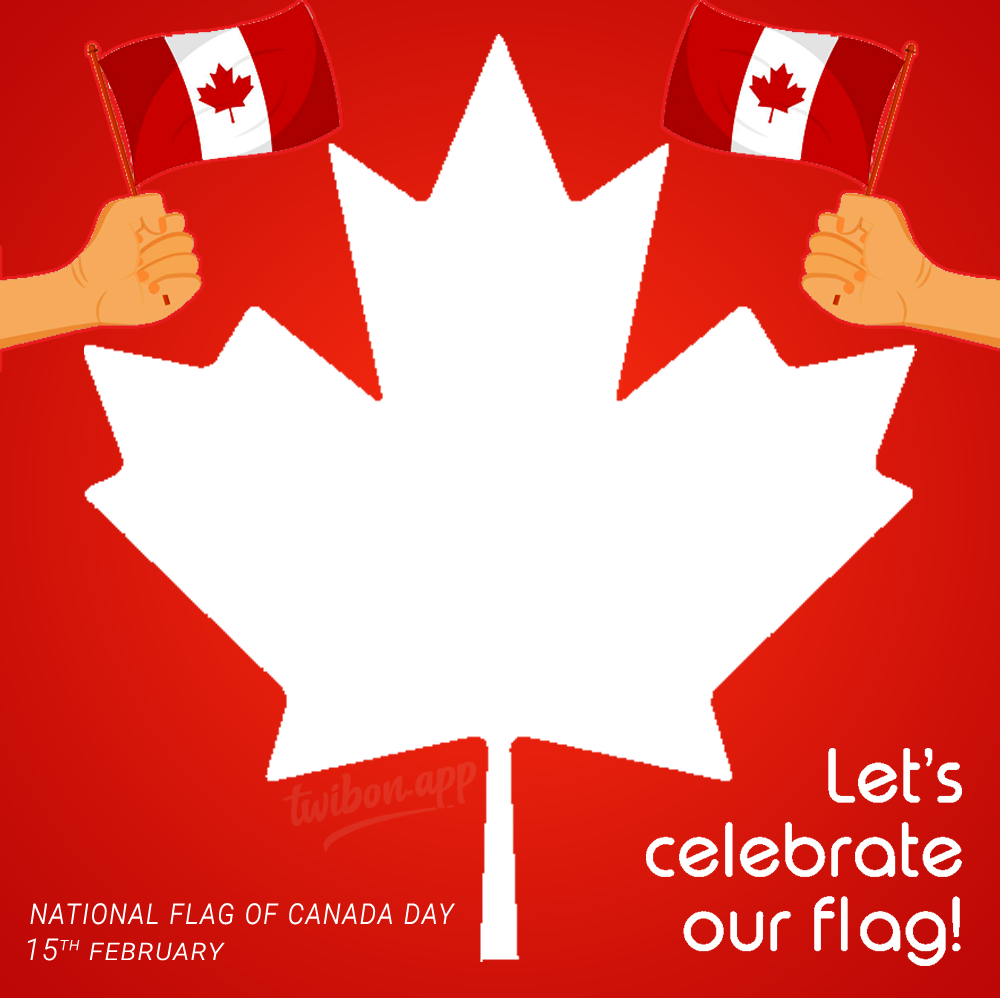National Flag Day Canada February 15th Greetings Frame | 2 national flag day canada february 15th png