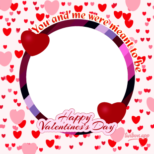 Valentines Day Art Wishes Image Frame | 2 valentines day art wishes images png