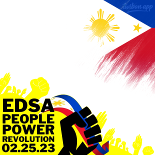 Philippine Revolution Day EDSA February 25 Picture Frame | 3 philippine revolution day edsa february 25 png