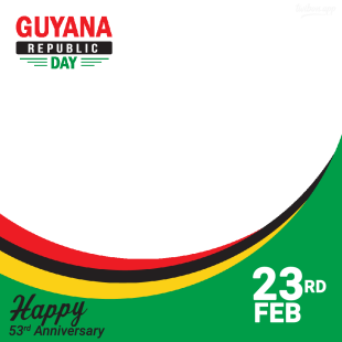 Happy 53rd Republic Day Anniversary Guyana February 23 | 4 happy 53rd republic day guyana february 23 png