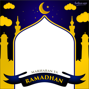 Marhaban Ya Ramadan Colorful Picture Frame Template | 12 marhaban ya ramadan picture frame png