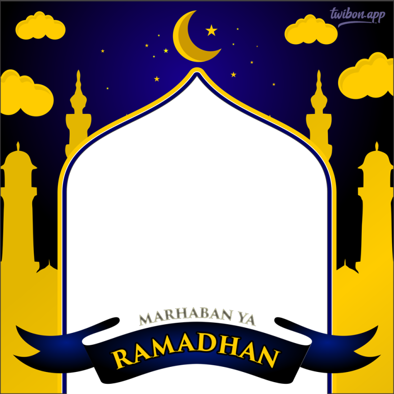 Ramadan Mubarak Banner Background Picture Frame PNG