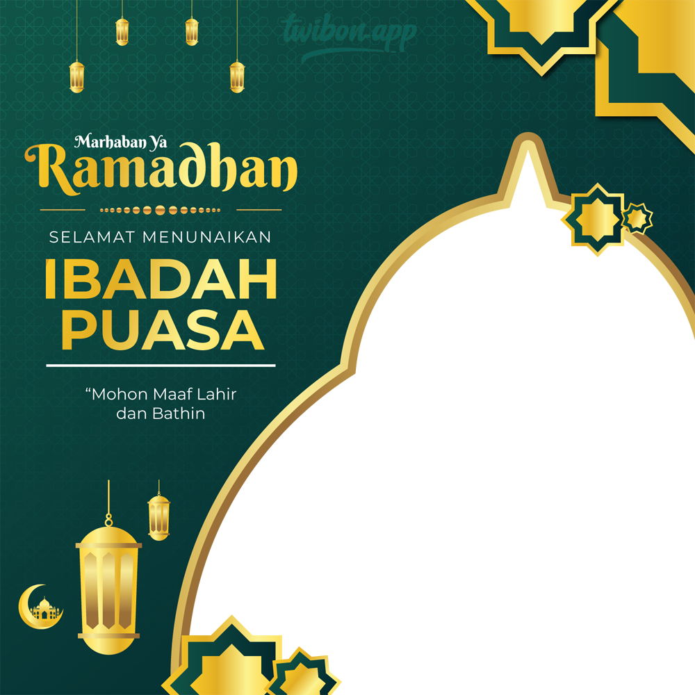 Marhaban Ya Ramadhan Caption Cover PNG Foto Twibbon | 8 marhaban ya ramadhan caption cover png png