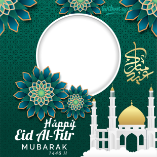 Happy Eid Mubarak Art Greetings Picture Frame | 2 happy eid mubarak art greetings 2025 png