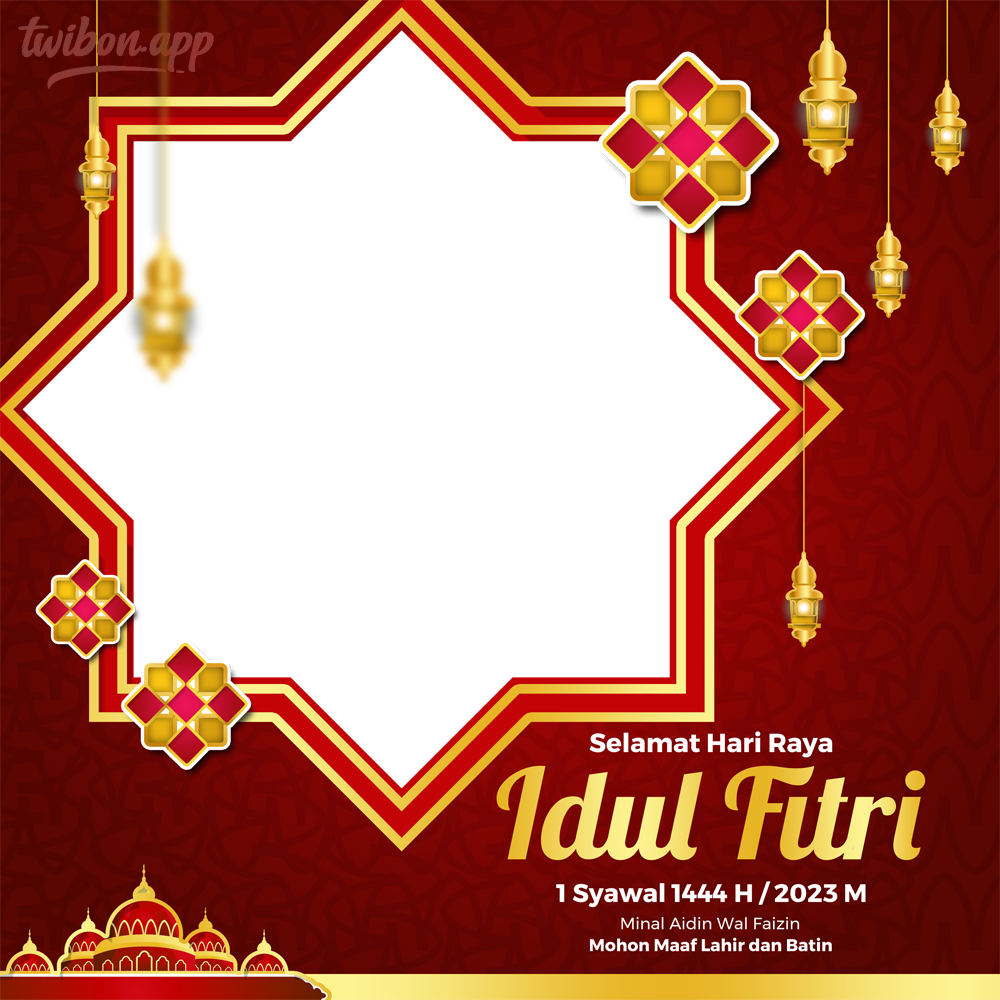 Twibbon Hari Raya Idul Fitri 2023 Estetik | 4 twibbon hari raya idul fitri 2023 estetik png