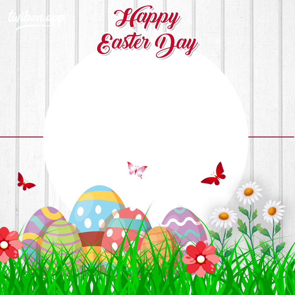 Happy Easter 2024 Picture Frame Template | 5 happy easter 2023 picture frame png