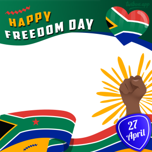 Freedom Day South Africa 27 April Greetings Twibbon | 5 freedom day south africa 27 april greetings twibbon png