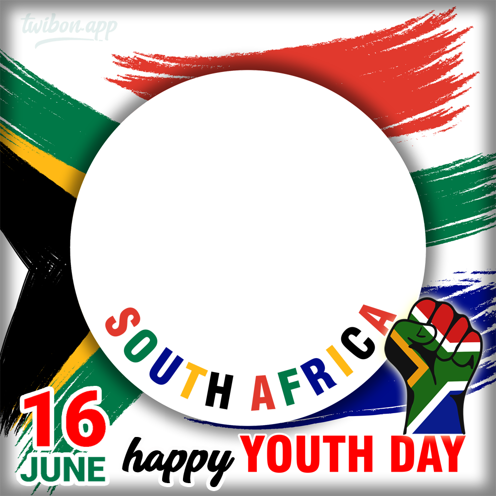 16 June Youth Day South Africa Greetings Twibbon Frame | 2 16 june youth day south africa greetings picture frame png