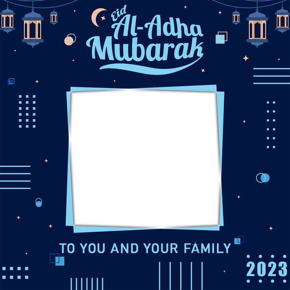 Al Eid Adha Greetings Background Design Twibbon | 2 al eid adha greetings background design png