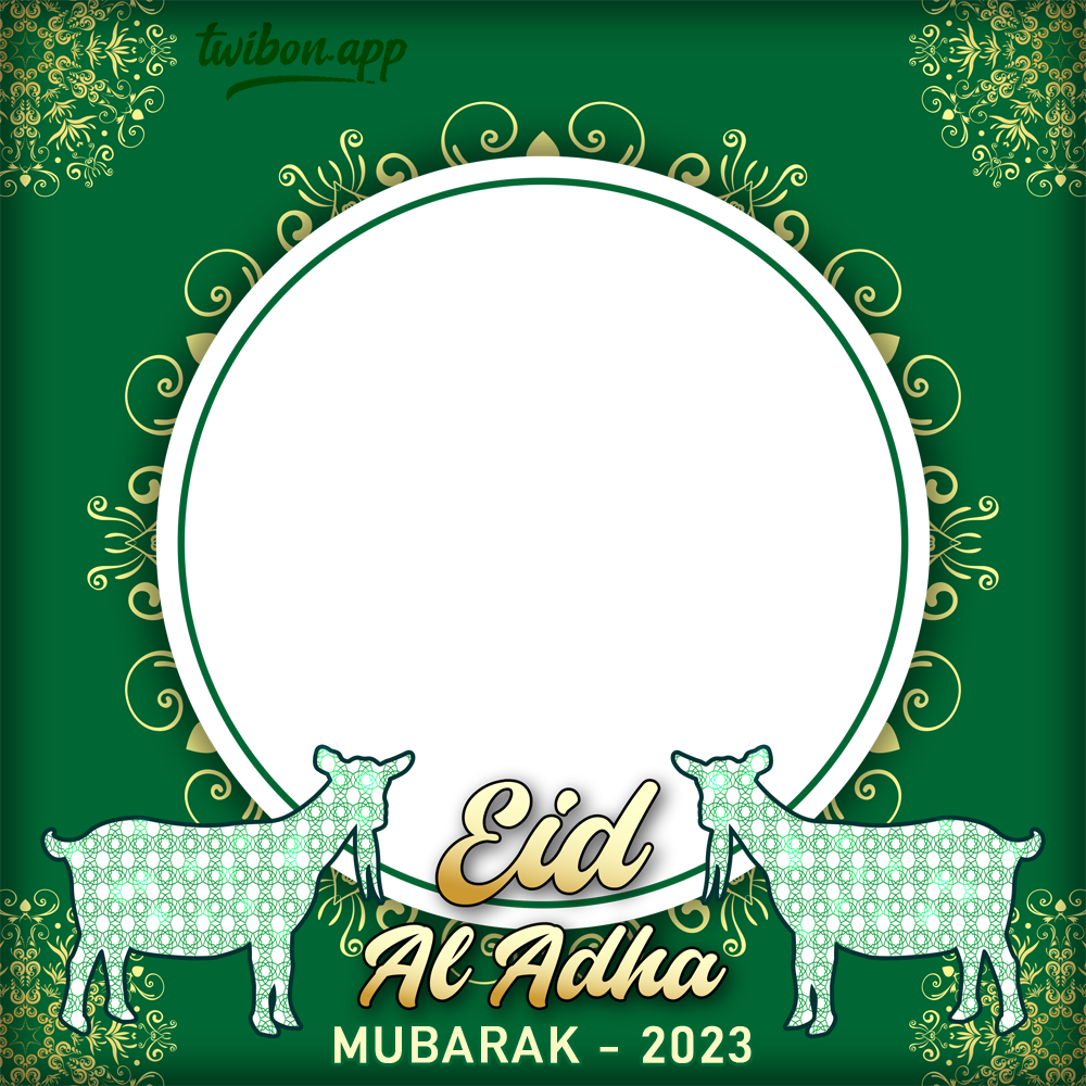Eid Ul Adha Mubarak 2023 Greetings Image Frame | 3 eid ul adha mubarak 2023 greetings image png