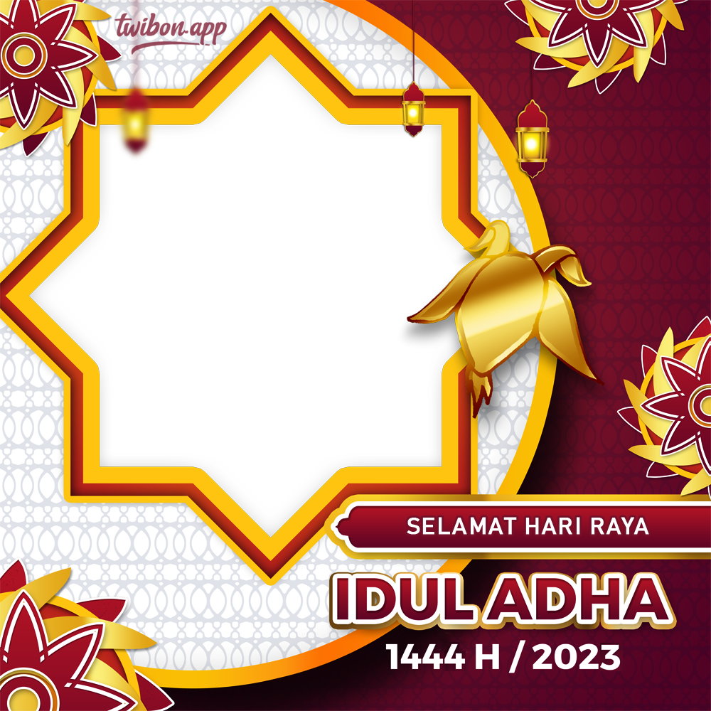 Background Ucapan Idul Adha 2023 Islami - Twibbon Ungu | 7 background ucapan idul adha 2023 islami png