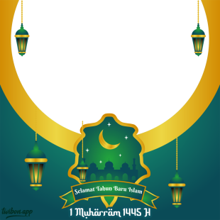 Twibbon 1 Muharram 1445 H (Tahun Baru Islam 2023) | 1 twibbon 1 muharram 1445 h tahun baru islam 2023 png
