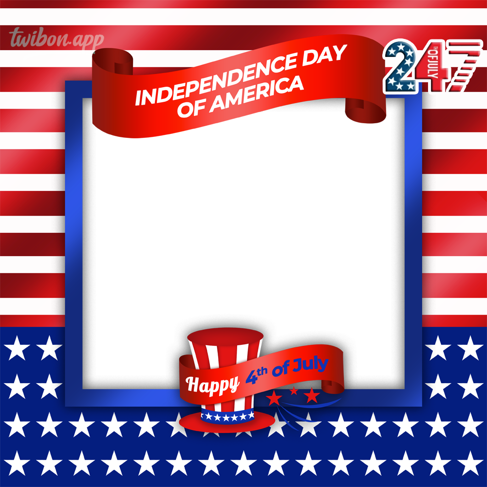 Happy 247th Independence Day of America Picture Frame | 2 happy independence day of america png