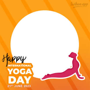 National Yoga Day 2023 Image Frame Template | 2 national yoga day 2023 image frame png