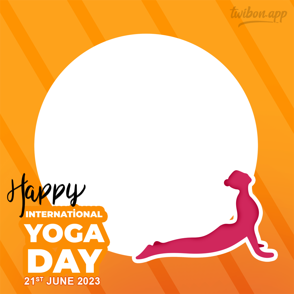 National Yoga Day 2023 Image Frame Template | 2 national yoga day 2023 image frame png