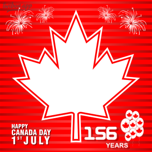 Happy 156th Canada Day 1st July 2023 Picture Frame | 3 happy canada day 1st july png