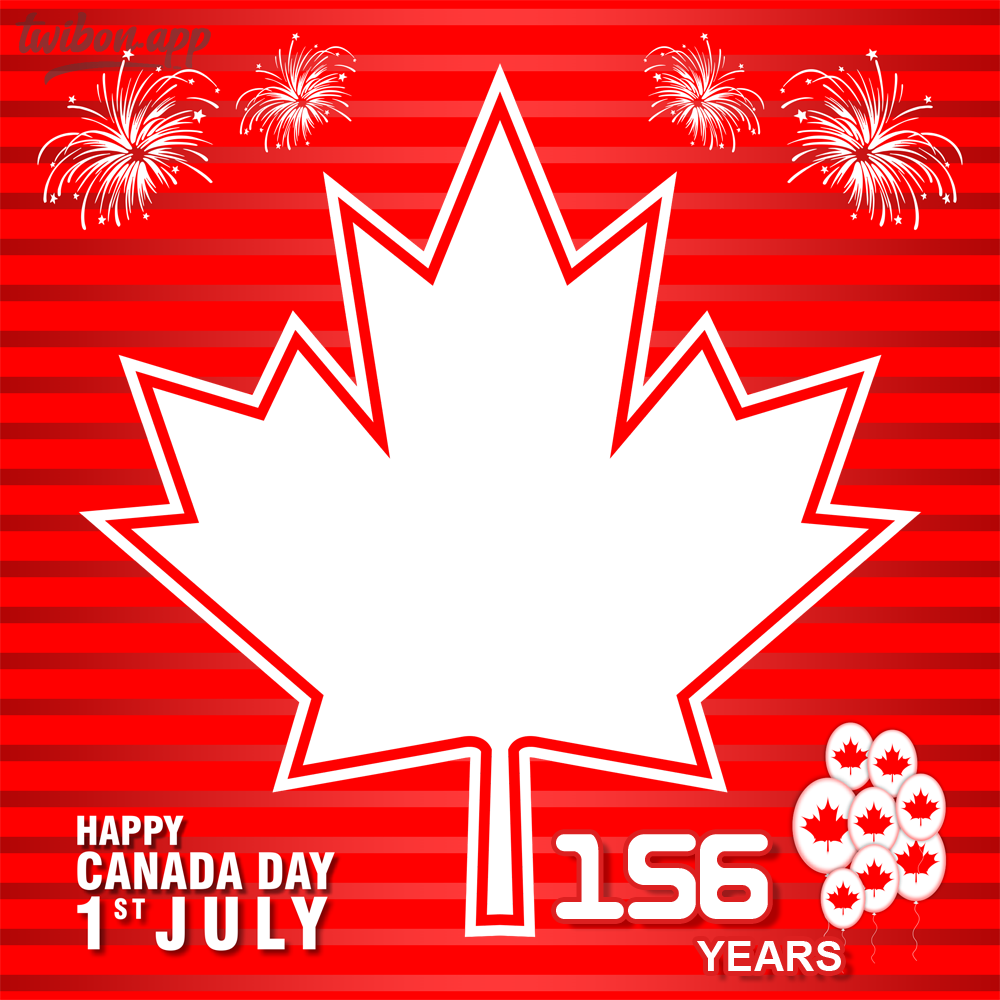 Happy 156th Canada Day 1st July 2023 Picture Frame | 3 happy canada day 1st july png