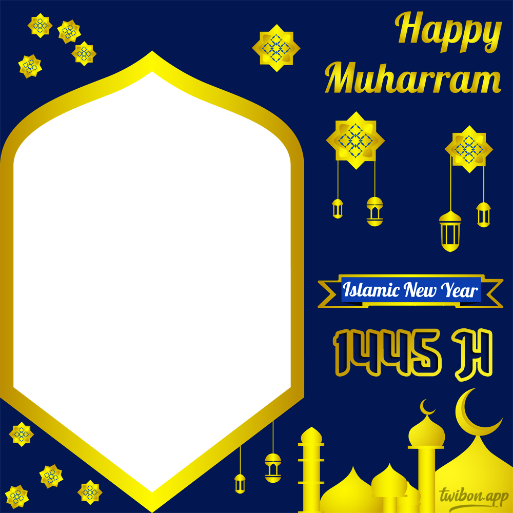 Happy Muharram Islamic New Year 2023 Images Frame | 5 happy muharram islamic new year 2023 png