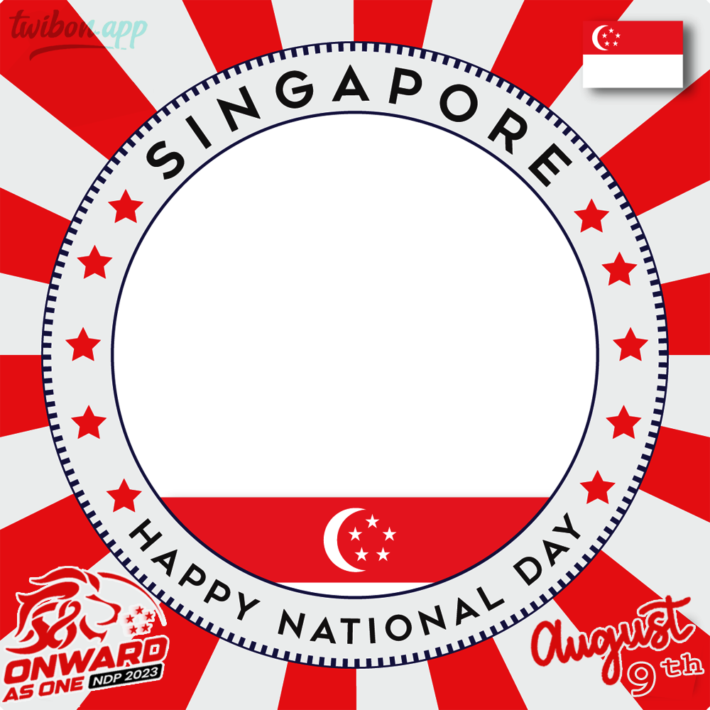 Singapore National Day Parade 2023 Picture Frame Template | 1 singapore national day parade 2023 picture frame png