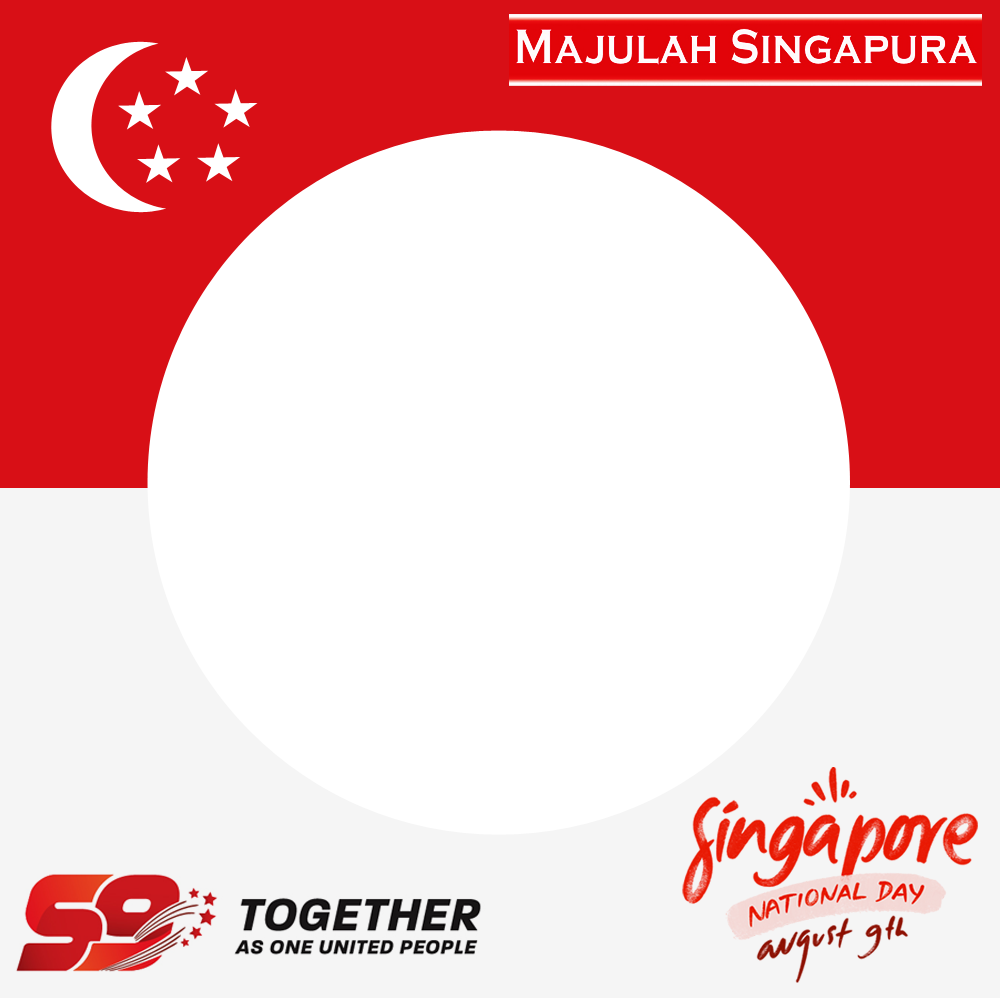 Happy 59th Singapore National Day Background Frame | 1 singapore ndp 2024 59th national day logo twibbon png