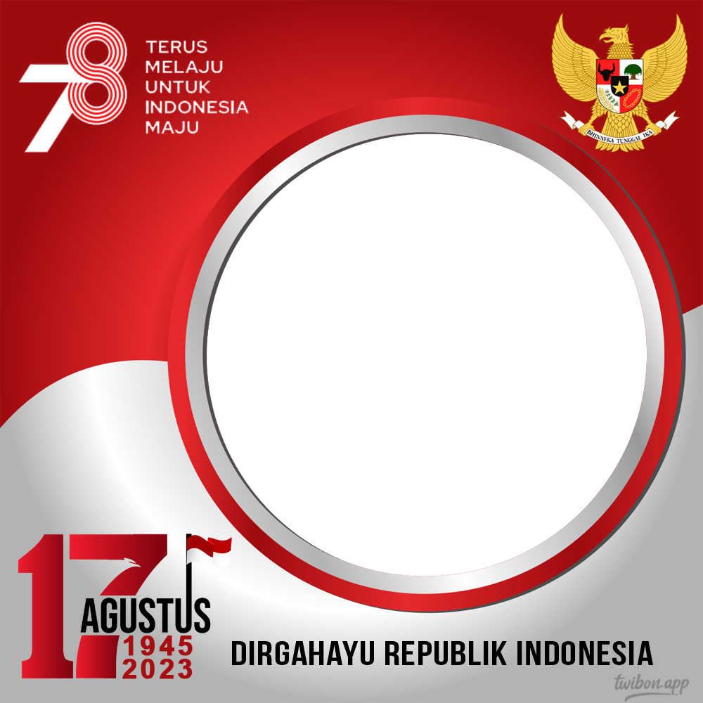 Desain Twibbon Tujuh Belas Agustus Logo Keren Terbaru 2023 | 10 desain twibbon tujuh belas agustus garuda keren terbaru hut ri 78 png