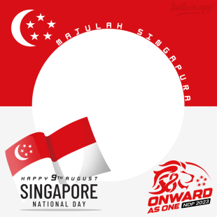 Happy 9th Singapore National Day NDP 2023 Twibbon | 12 happy 9th singapore national day ndp 2023 png
