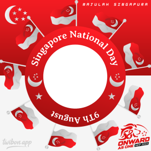 Happy National Day 2023 Singapore Twibbon | 13 national day 2023 singapore twibbon png