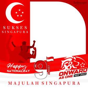 Singapore National Day 2023 Picture Frame Templates | 16 majulah singapura national day background frame png