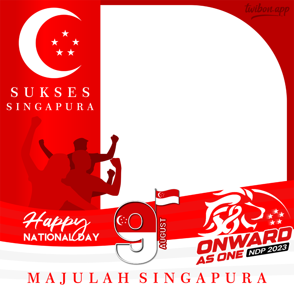 Majulah Singapura Happy National Day Background Frame | 16 majulah singapura national day background frame png