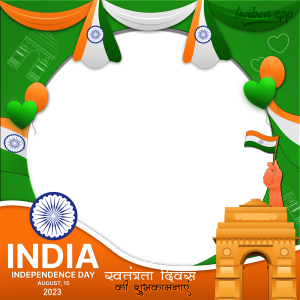 77th Independence Day of India | 17 india independence day decoration theme twibbon png