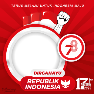 Twibbon HUT RI 2023 PNG Terbaru Kepalan Tangan Bendera | 21 twibbon hut ri 2023 png terbaru png