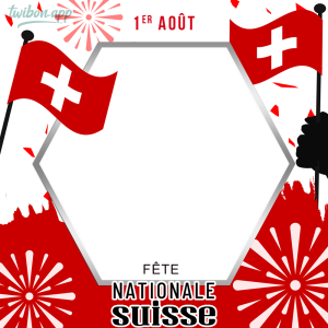 Swiss National Day 2023 Twibbon Templates | 3 bonne fete nationale suisse 2023 png