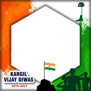 Kargil Vijay Diwas Anniversary 2023 Twibbon Template | 3 kargil vijay diwas anniversary 2023 july 26th png