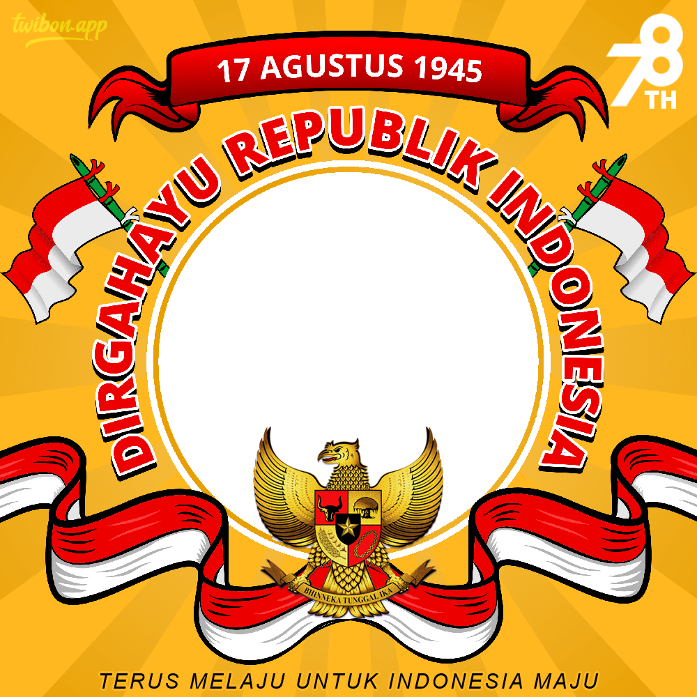 Gambar Twibbon Hari Kemerdekaan Indonesa Ke-78 | 36 gambar twibbon hari kemerdekaan indonesia ke 78 png