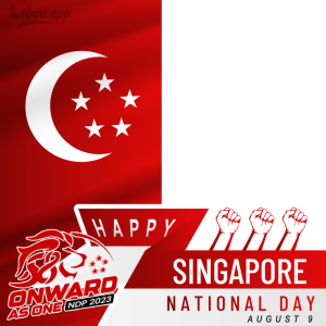Singapore National Day 2023 Picture Frame Templates | 4 happy singapore national day greetings images frame png
