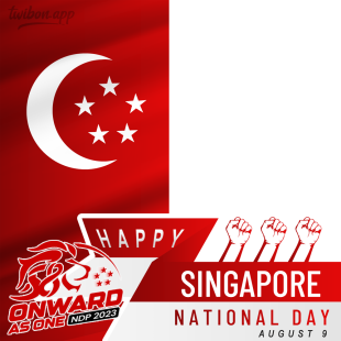 Happy Singapore National Day Greeting Images Frame | 4 happy singapore national day greetings images frame png